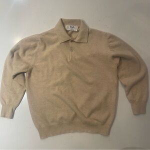 Pringle of Scotland Sweater Polo Men’s Large Lambswool Knit Polo Jumper Sweater